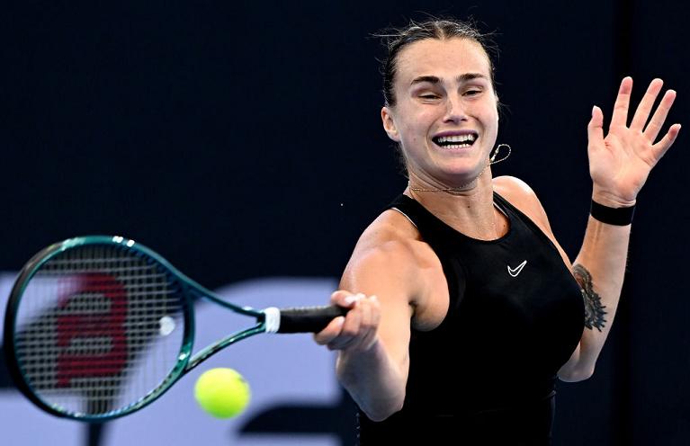 Aryna Sabalenka in azione al Brisbane International (Getty Images)