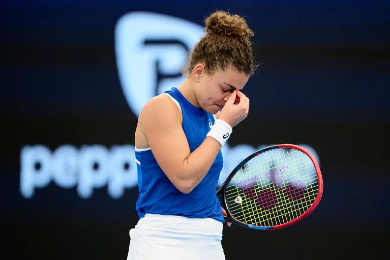 La delusione di Jasmine Paolini (foto Getty Images)