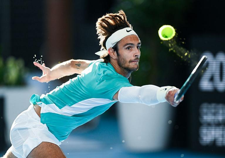 Il rovescio di Lorenzo Musetti ad Adelaide (Getty Images)