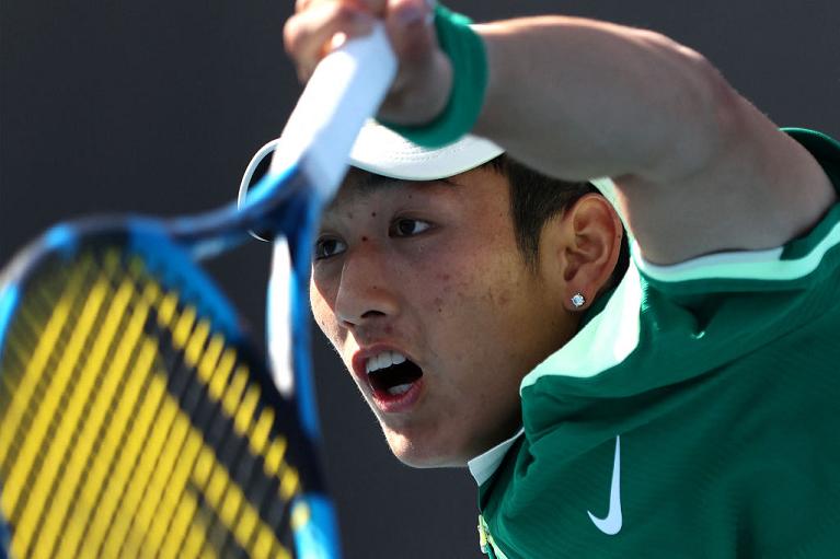 Il cinese Shang Juncheng all'Australian Open (Getty Images)