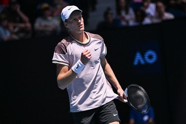 Jannik Sinner esulta (foto Getty Images)