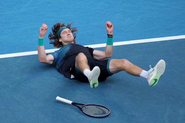 La gioia di Andrey Rublev (Getty Images)