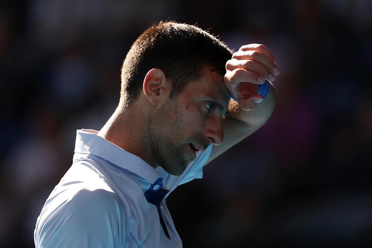 La delusione di Novak Djokovic all'Australian Open (Getty Images)