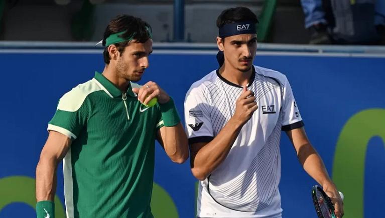 Lorenzo Musetti e Lorenzo Sonego in doppio a Doha