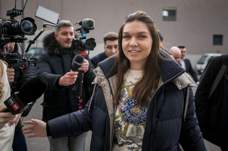 Simona Halep al suo arrivo a Losanna (Getty Images)