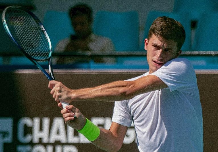 Luca Nardi in azione (foto Twitter ATP Challenger)