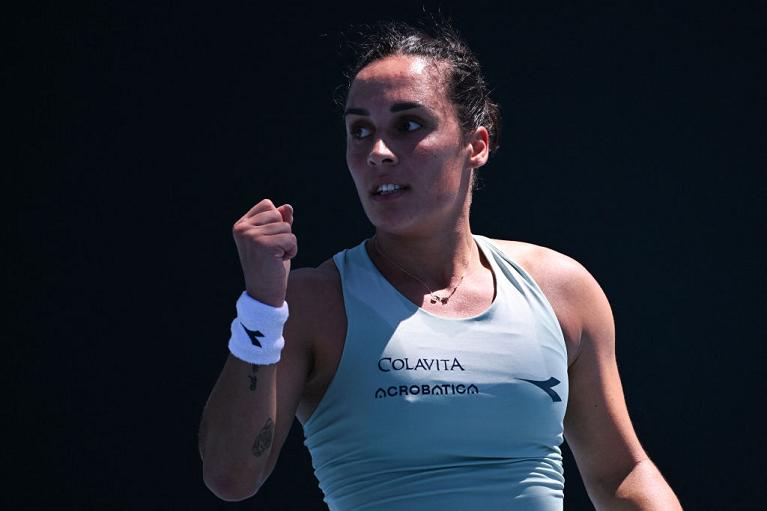 Martina Trevisan esulta all'Australian Open (Getty Images)