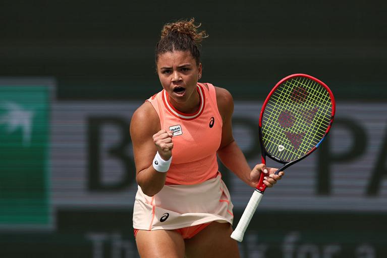 L'esultanza di Jasmine Paolini a Indian Wells (Getty Images)