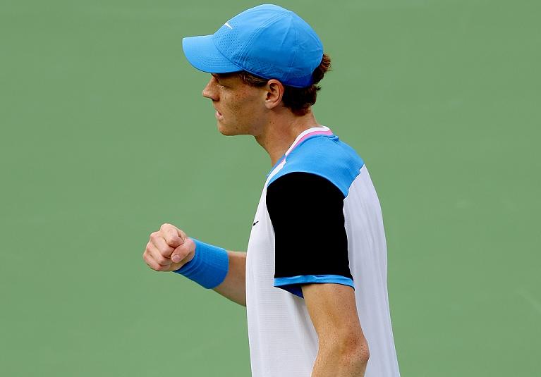 Jannik Sinner esulta (foto Getty Images)