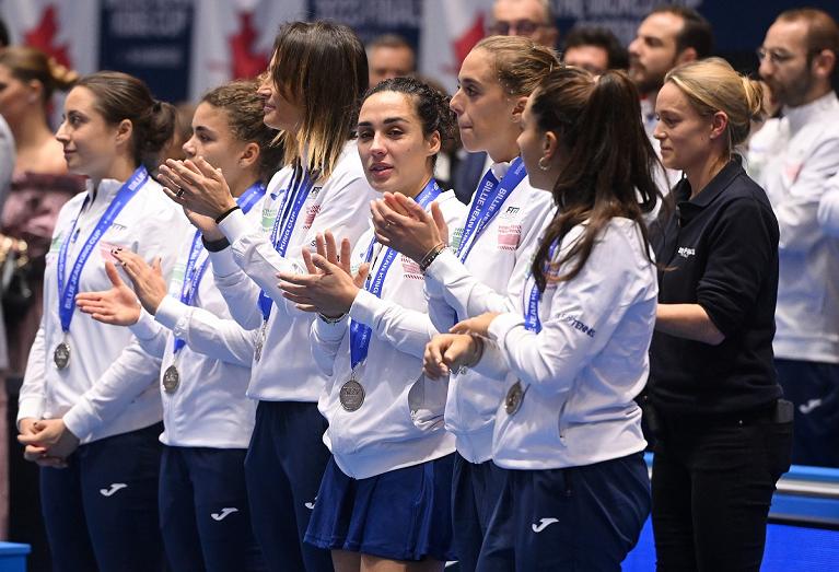 Billie Jean King Cup Finals 2023: la nazionale italiana classificatasi al secondo posto (foto Puglia/FITP)