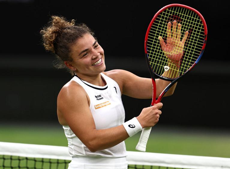 La soddisfazone di Jasmine Paolini (foto Getty Images)