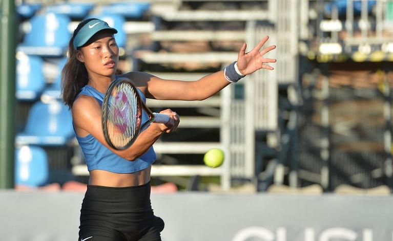 Qinwen Zheng in allenamento (foto Palermo Ladies Open)