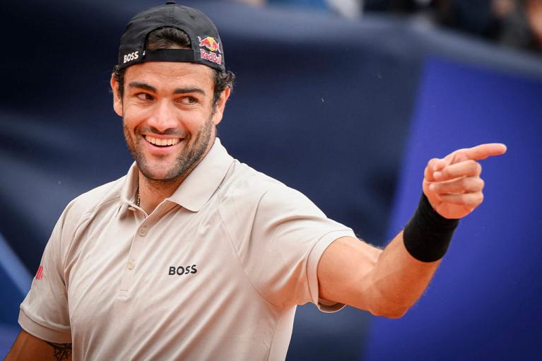 Tutta la felicità di Matteo Berrettini (foto Getty Images)