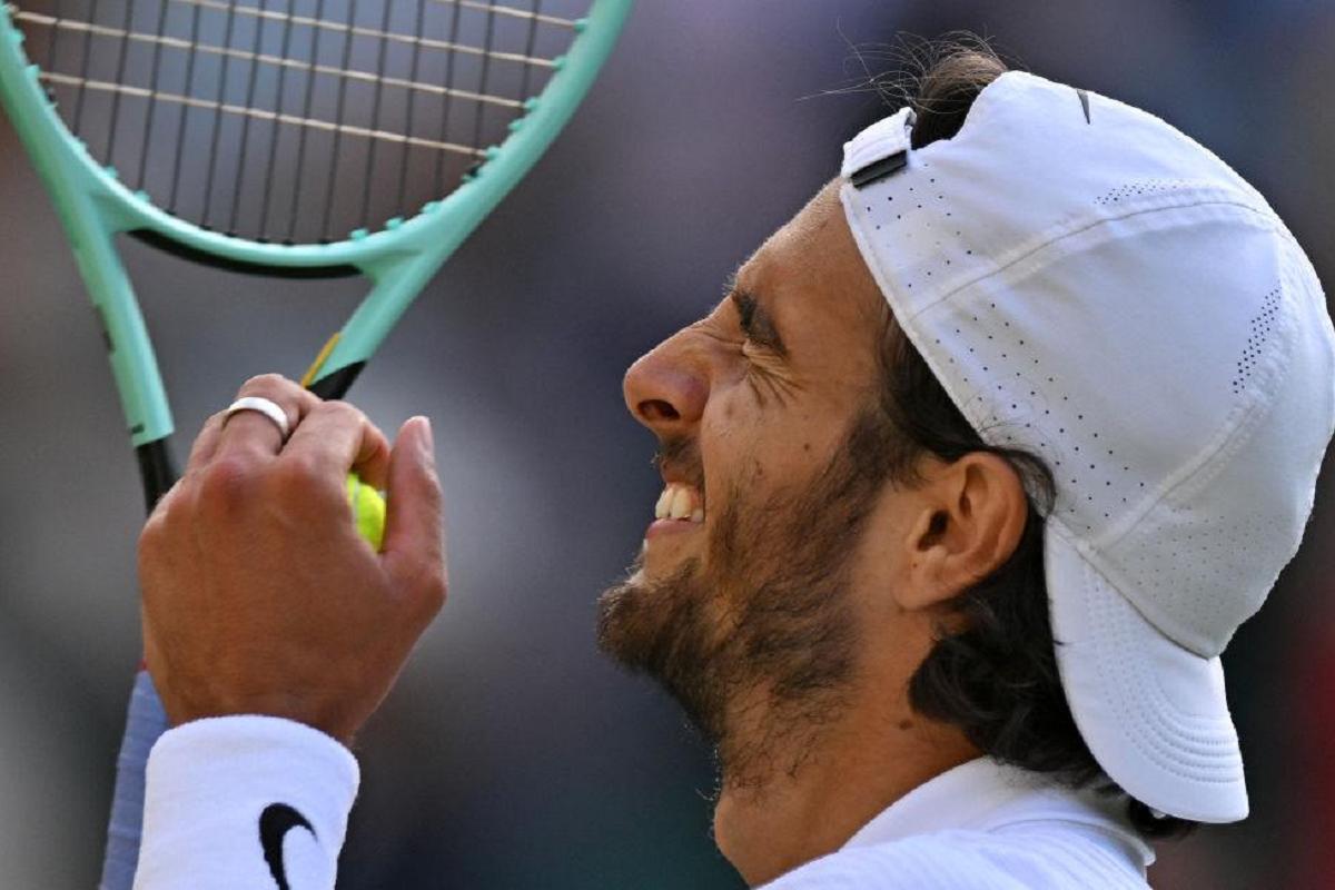 La gioia di Lorenzo Musetti a Wimbledon (Getty Images)