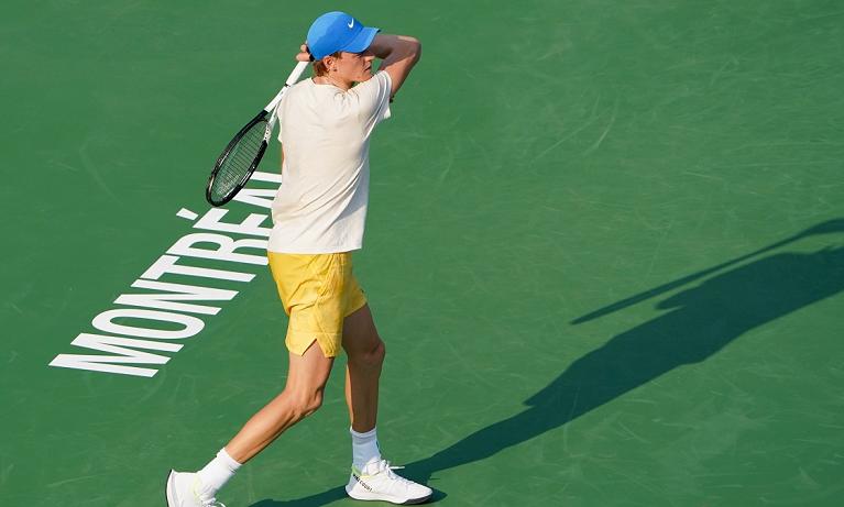 Jannik Sinner in allenamento a Montreal (foto X Jannik Sinner)