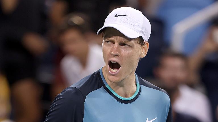 L'esultanza di Jannik Sinner a Cincinnati (Getty Images)