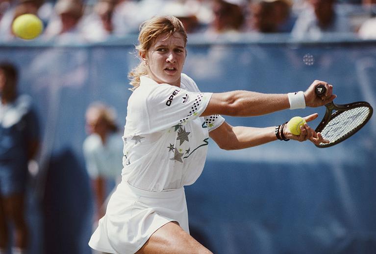 Steffi Graf in azione allo US Open 1988 (Getty Images)
