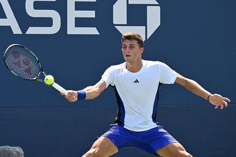 US Open, Luca Nardi in azione (Foto USTA)