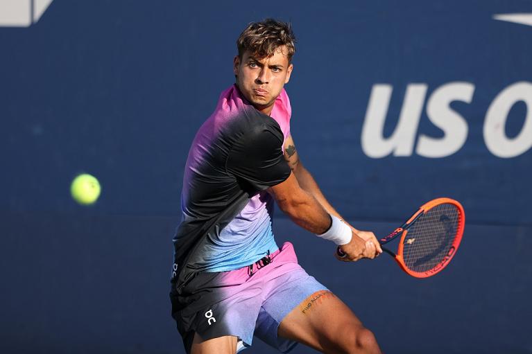 Flavio Cobolli in azione allo US Open (Foto USTA)