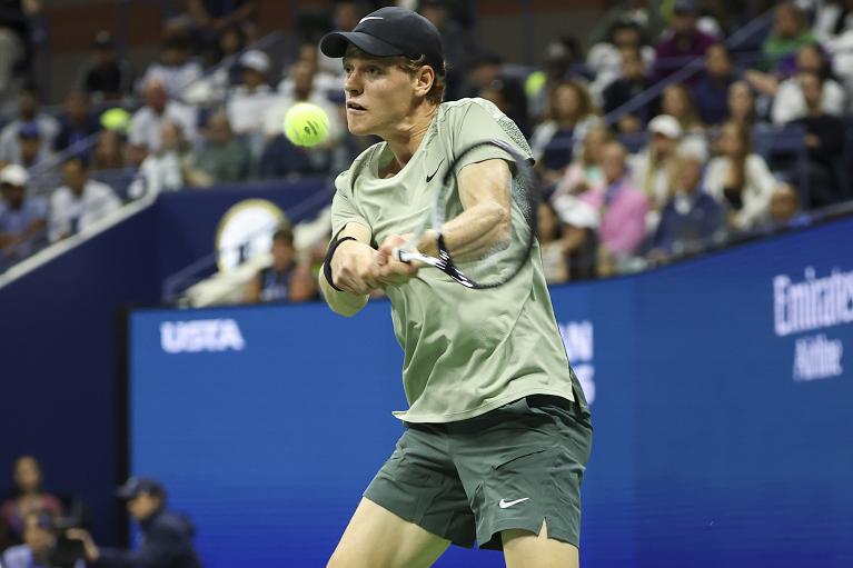 Jannik Sinner in azione allo US Open (Getty Images)