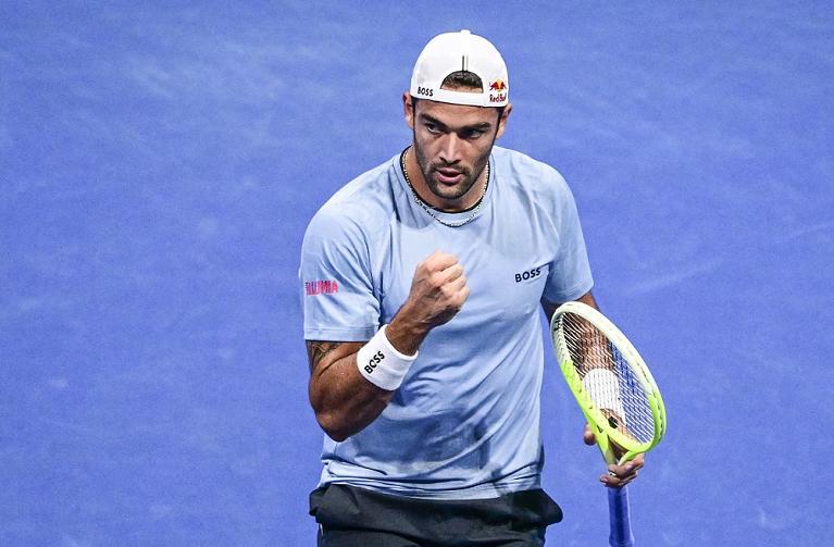 La grinta di Matteo Berrettini (foto Getty Images)