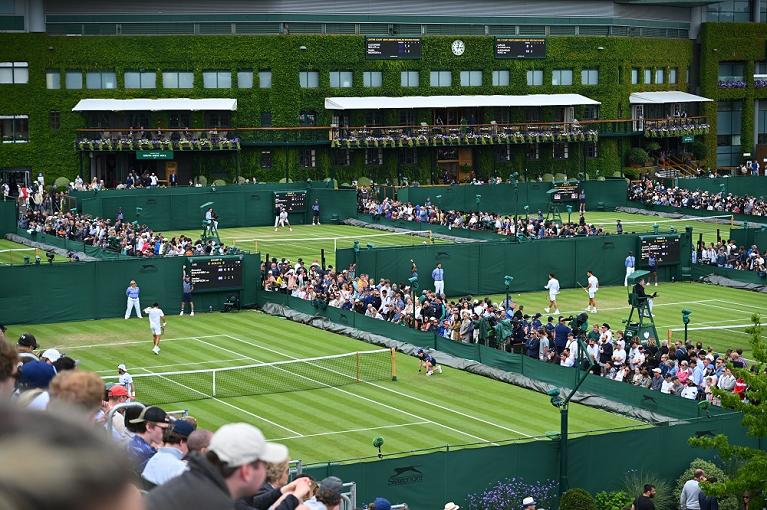 Wimbledon, i campi secondari (foto Twitter)