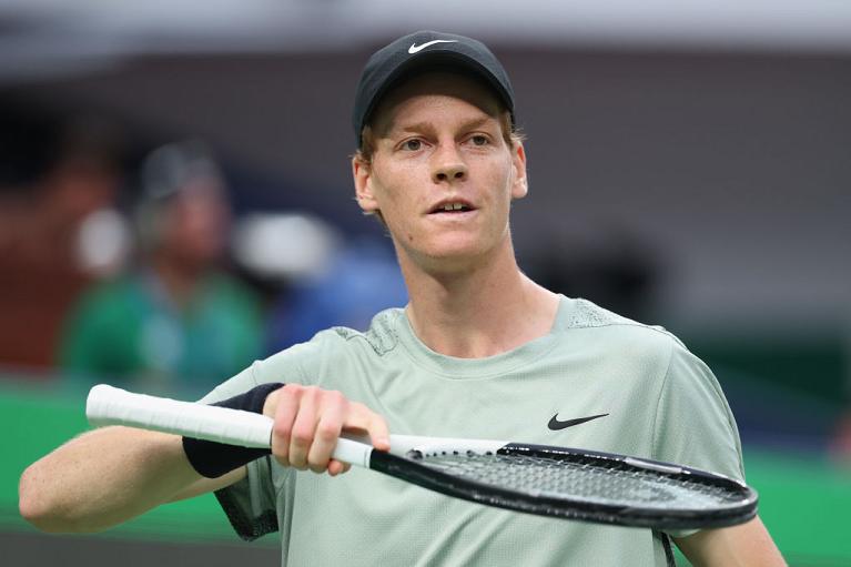 Un primo piano di Jannik Sinner (foto Getty Images)