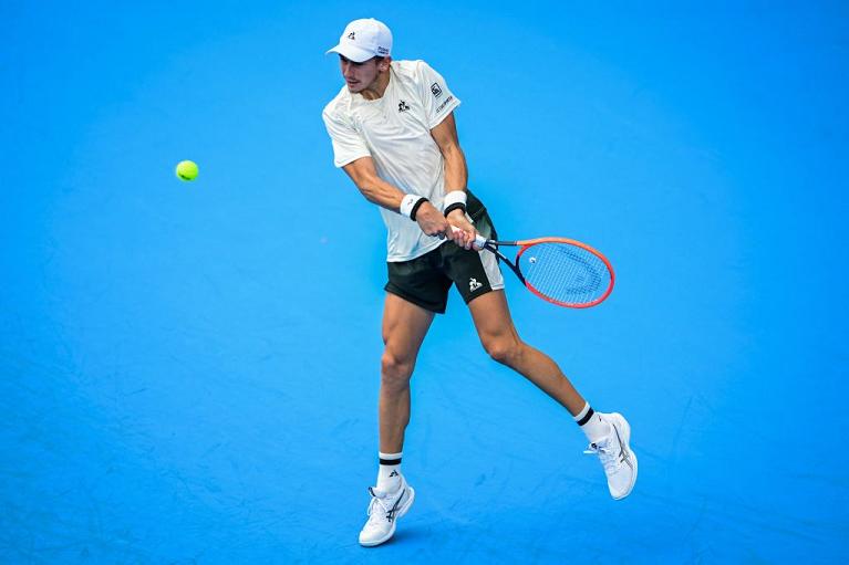 Matteo Arnaldi in azione (foto Getty Images)