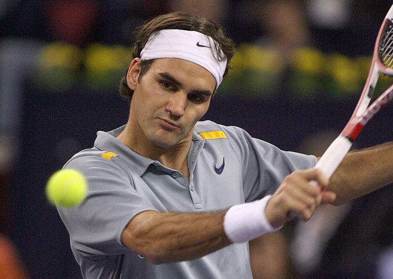 Roger Federer in azione alle Nitto ATP Finals 2006 (Getty Images)