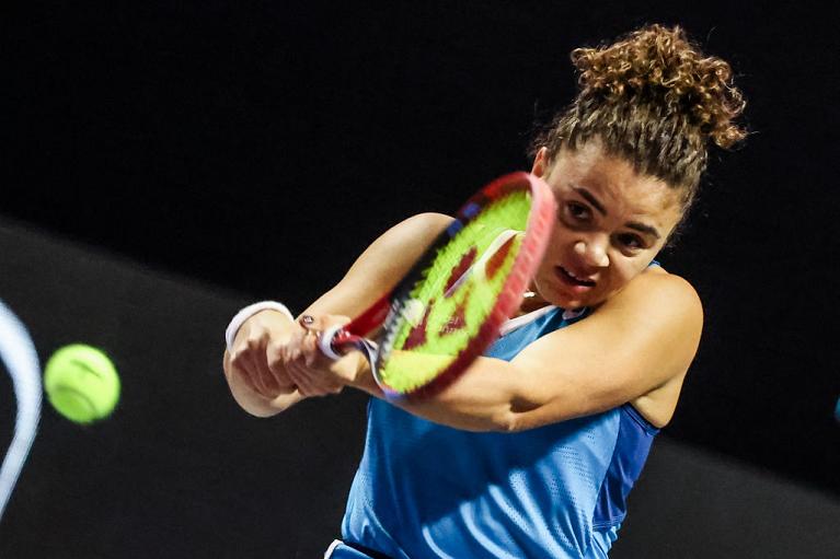 Jasmine Paolini in azione alle WTA Finals (Getty Images)