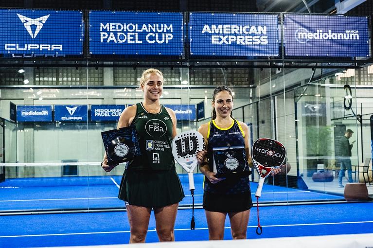 Chiara Pappacena e Giulia Sussarello hanno vinto la tappa di Como della Mediolanum Padel Cup (Foto Padel FIP)