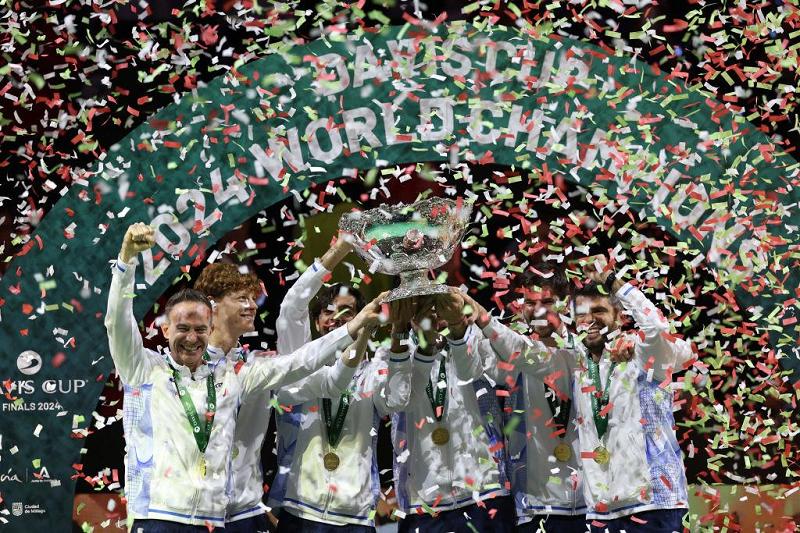 Il trionfo dell'Italia nella Davis Cup 2024 (foto Getty Images)