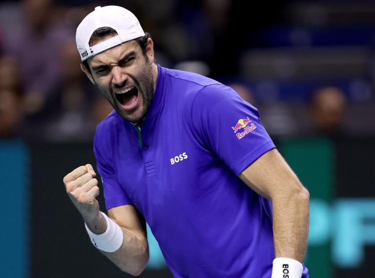 Tutta la grinta di Matteo Berrettini (foto Getty Images)