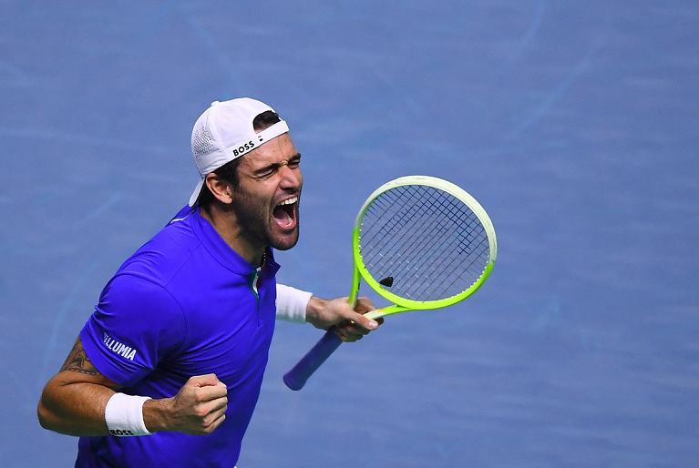 L'esultanza di Matteo Berrettini (foto Getty Images)