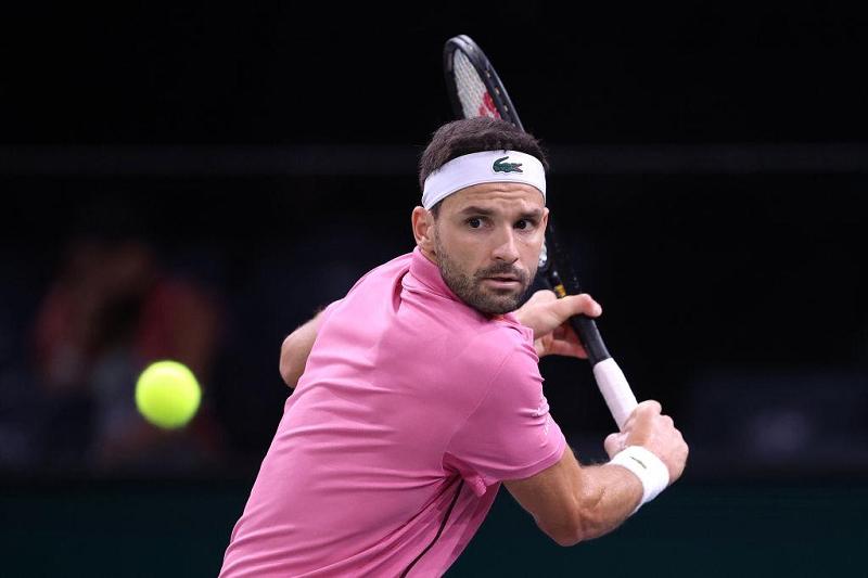 Dimitrov in azione di rovescio (Getty Images)