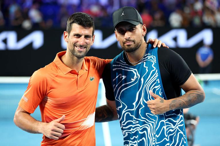 Novak Djokovic e Nick Kyrgios (Getty)