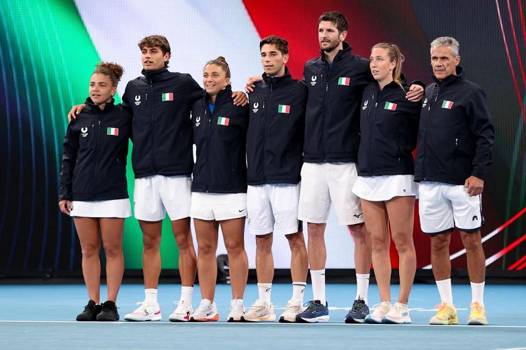 United Cup 2025: il team dell'Italia (foto Getty Images)