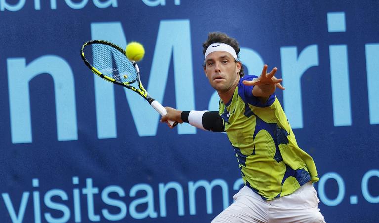 Marco Cechinato colpisce di diritto (foto San Marino Open)