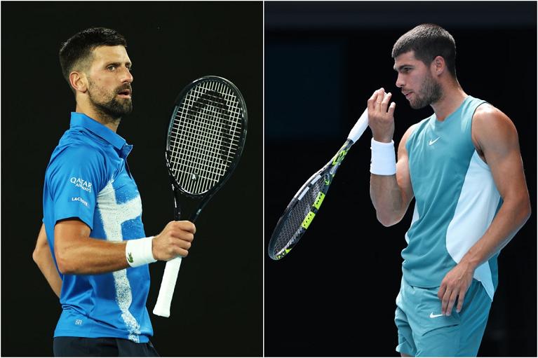 Novak Djokovic e Carlos Alcaraz (Getty)