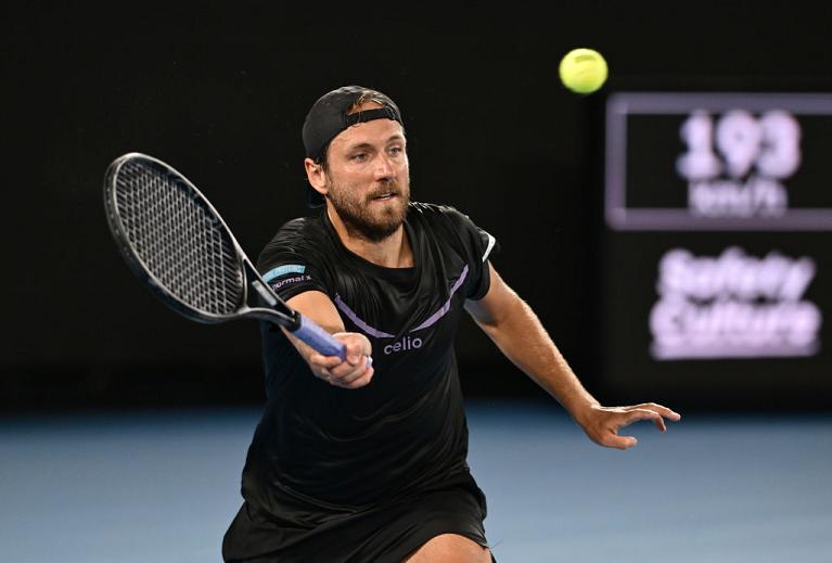 Lucas Pouille in azione (Getty Images)