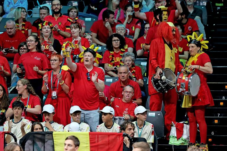 Davis, supporter del Belgio (foto Sposito/FITP)