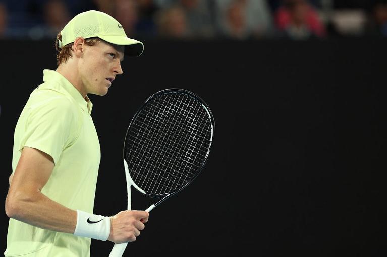 Un'esultanza di Jannik Sinner all'Australian Open (Getty Images)