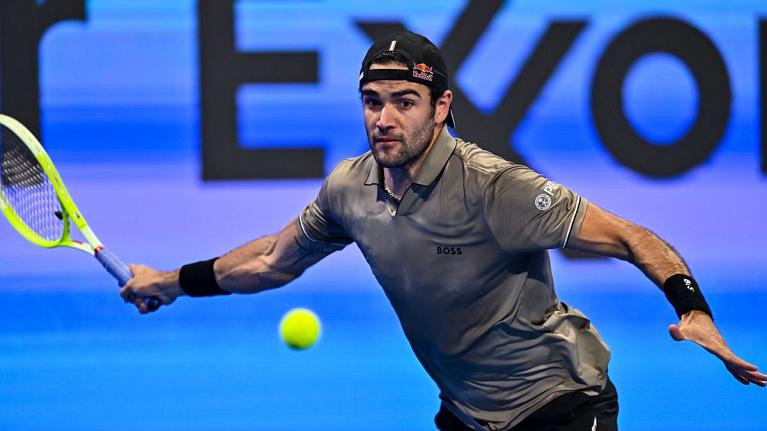 Matteo Berrettini in azione