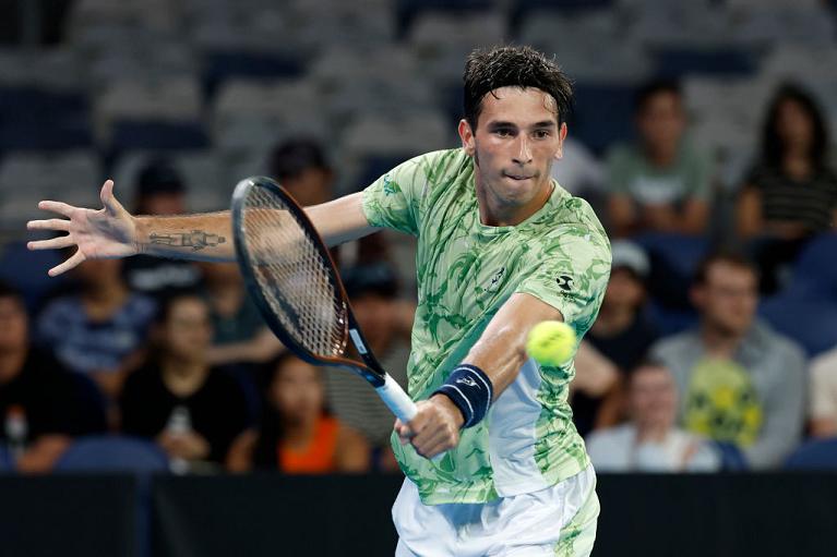 Matteo Gigante in azione all'Australian Open (Getty Images)