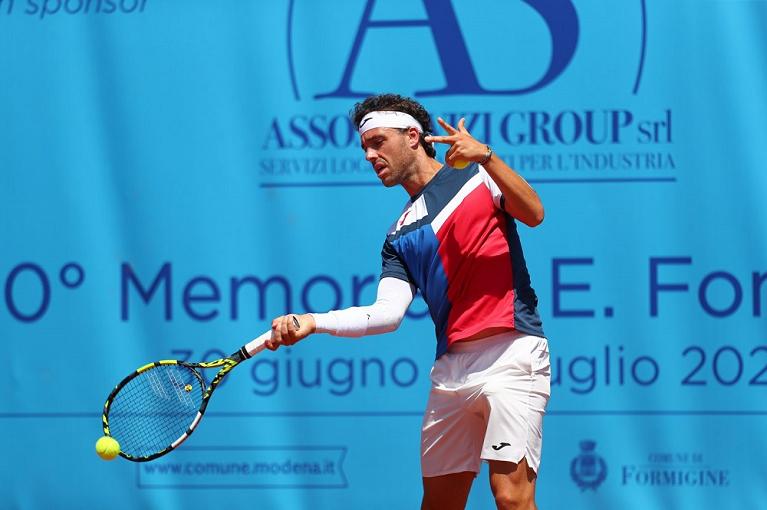 Marco Cecchinato in azione