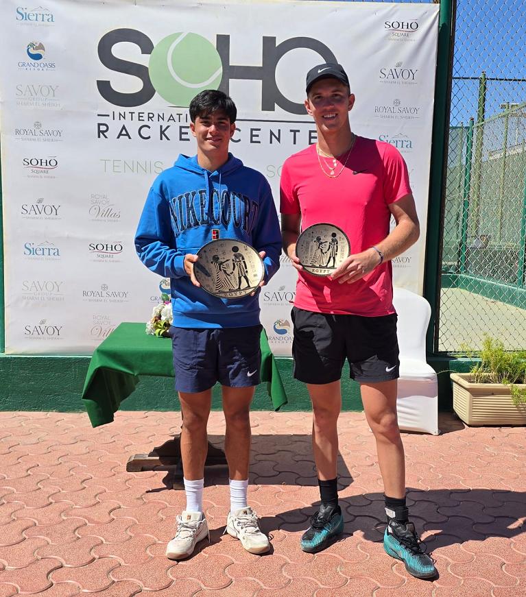 Il vincitore dell'ITF di Sharm El Sheikh Federico Cinà ed il finalista Martin Damm