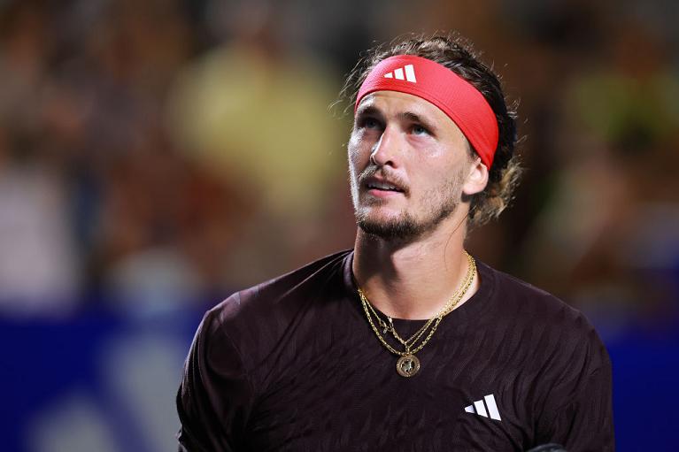 Un primo piano di Alexander Zverev (Getty Images)