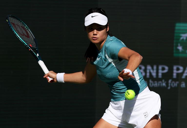 Raducanu in allenamento (Getty Images)