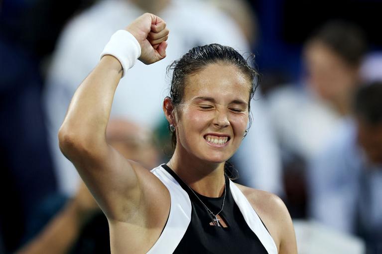 Daria Kasatkina esulta ad Abu Dhabi (getty Images)