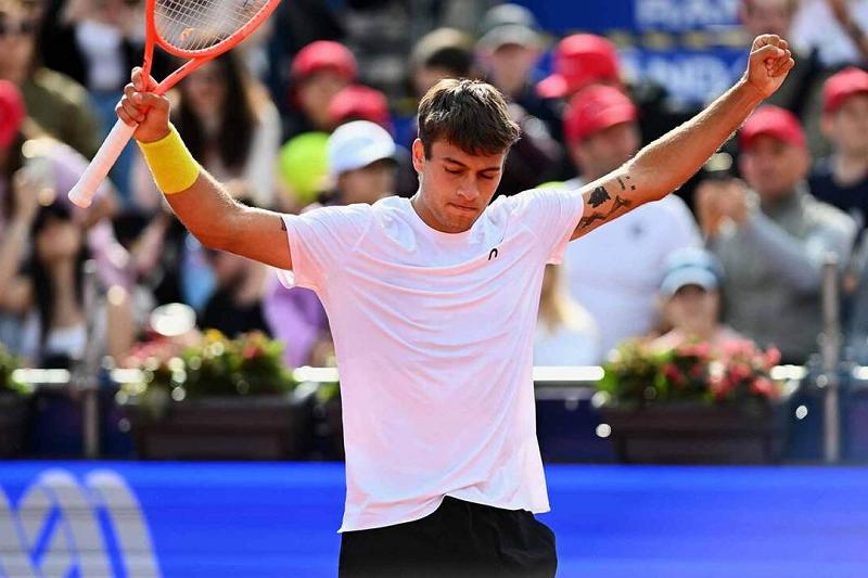 L'esultanza di Flavio Cobolli (foto ATPtour web site)